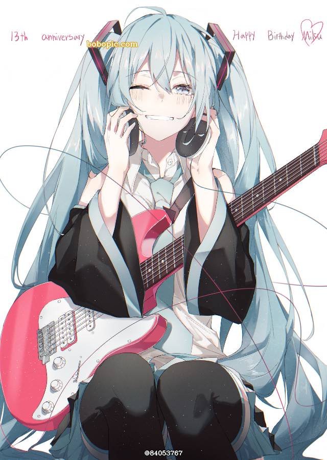 Miku,VOCALOID,初音ミク生诞祭,初音未来,吉他图片