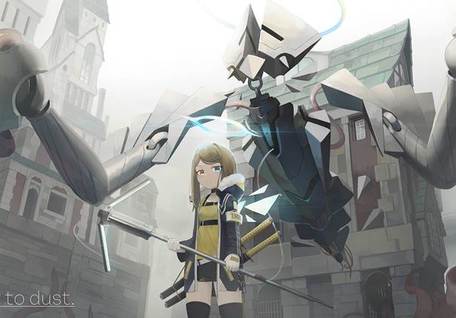 original, mecha girl, armed girls, monster, background, non-human, angel