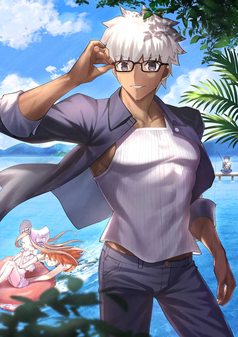 卫宫(Archer), 阿比盖尔·威廉姆斯（泳装）, Ritsuka Fujimaru, 库·丘林, 咕哒子, Fate/GO1000users加入书籤