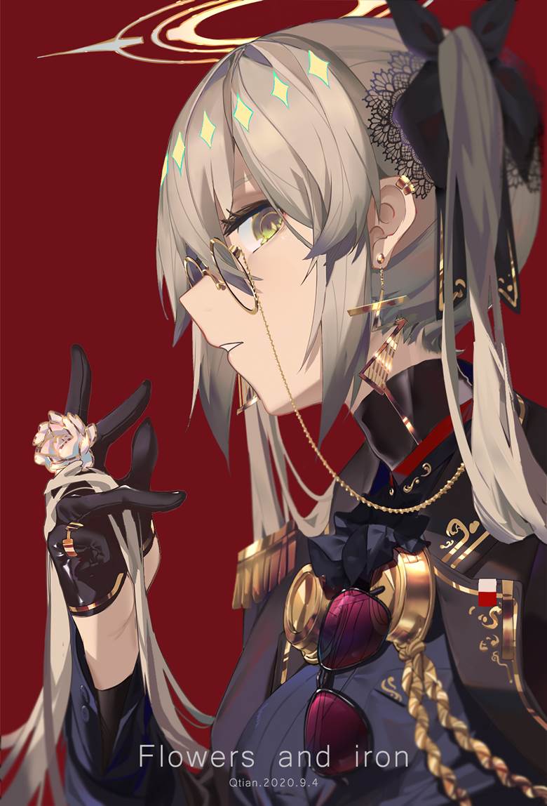 女孩子, 白发, 初音未来, 侧脸