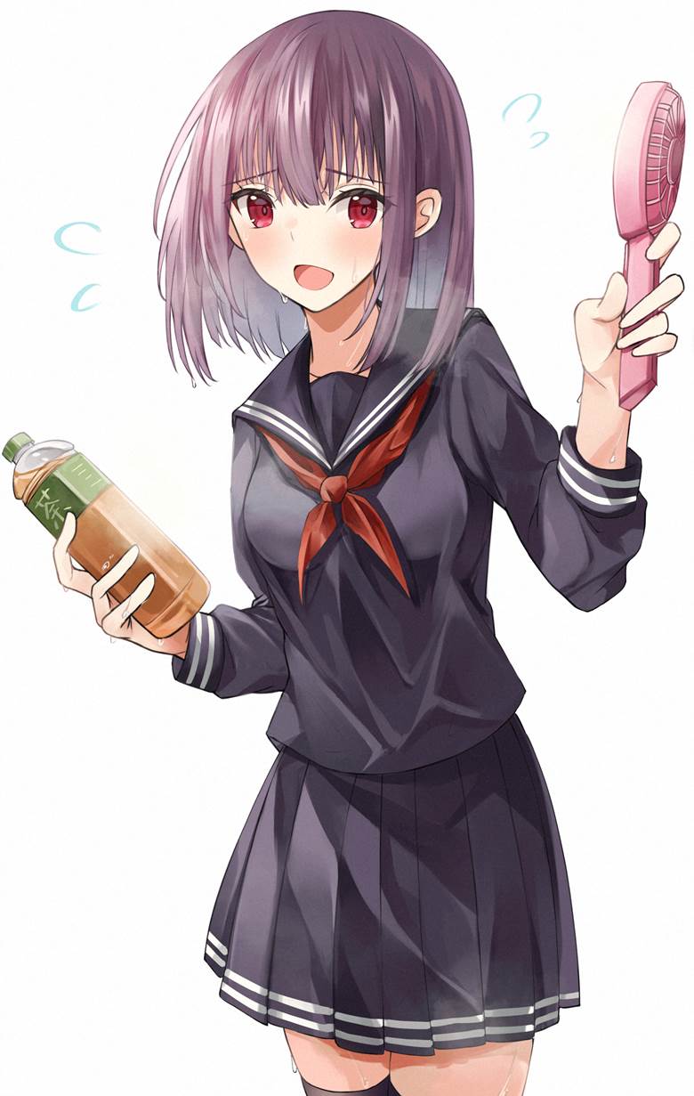 girl, uniform, original, black sailor uniform