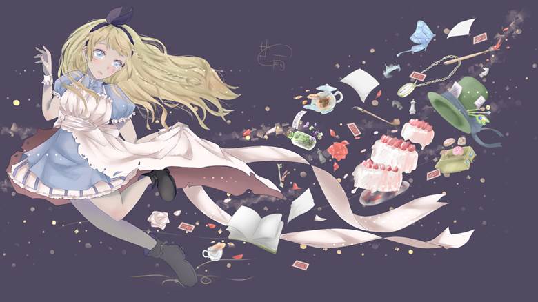 アリス|Amaame的爱丽丝梦游仙境插画图片