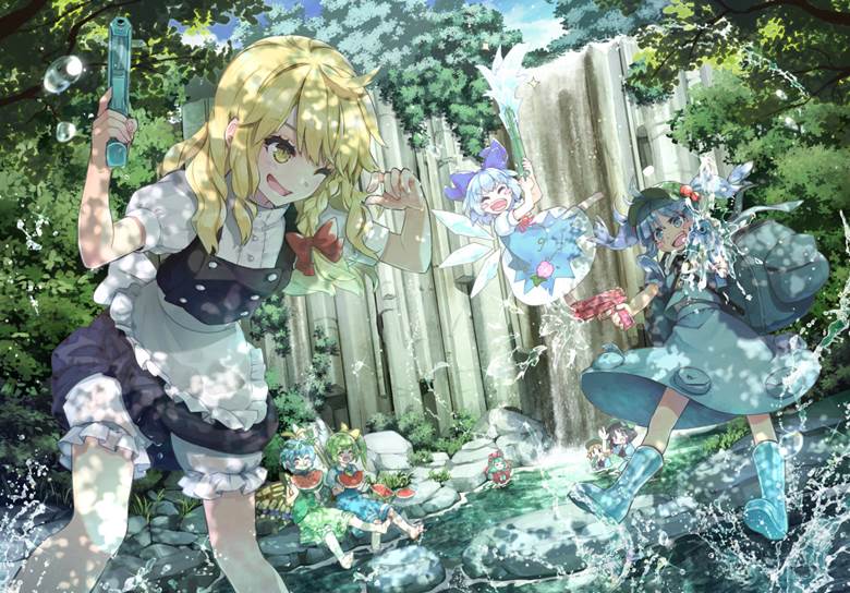 幻想郷の夏游び|syuri22例大祭し27的东方Project插画图片