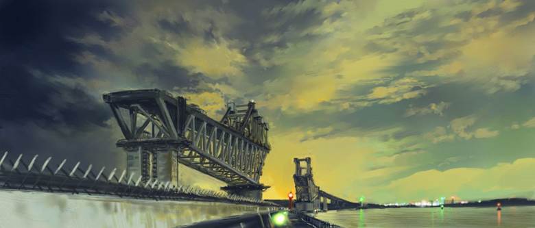 东京港临海大桥（仮称）→东京ゲートブリッジ|Matsuzaki的桥梁风景插画图片