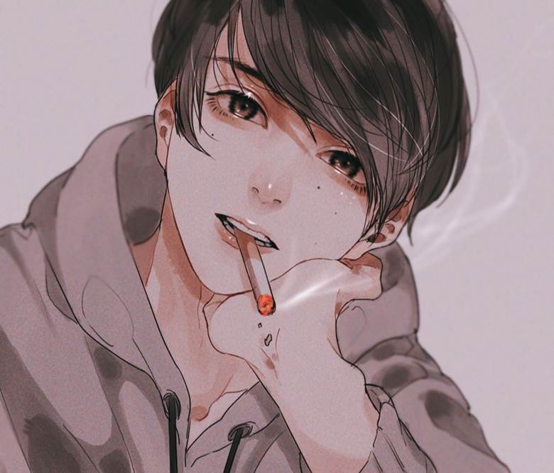 tobacco, 原创, 原创, 叼着烟, 痣
