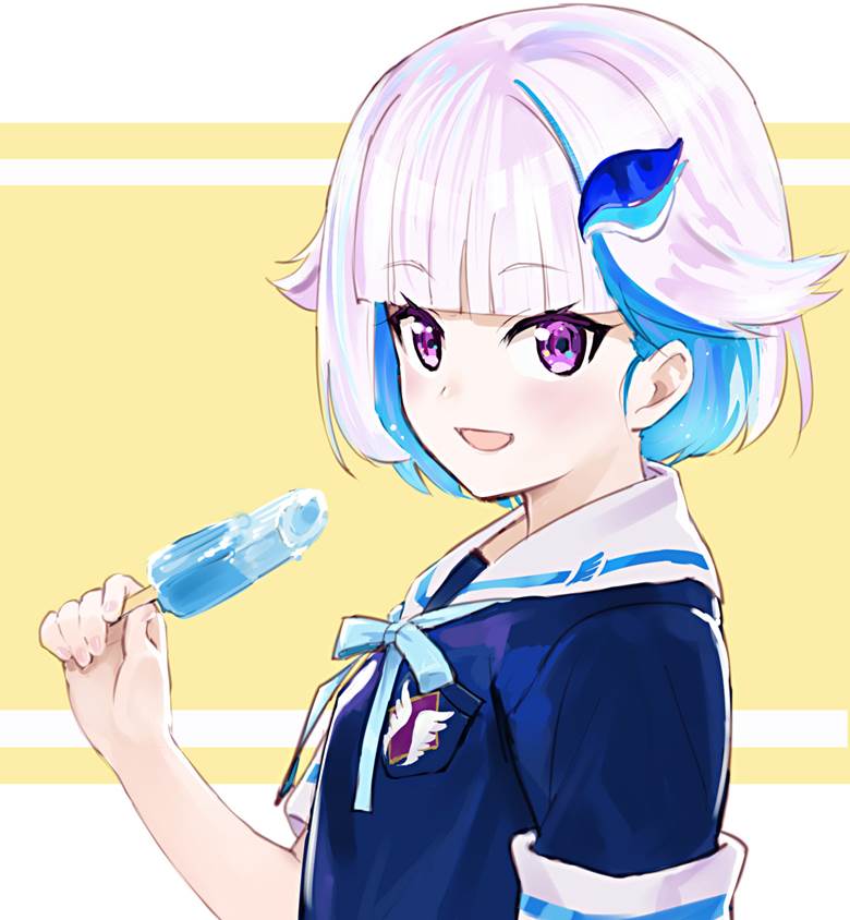 virtual YouTuber, Lize Helesta, Nijisanji, Helesta fanart, popsicle, short hair, Virtual YouTuber 1000+ bookmarks