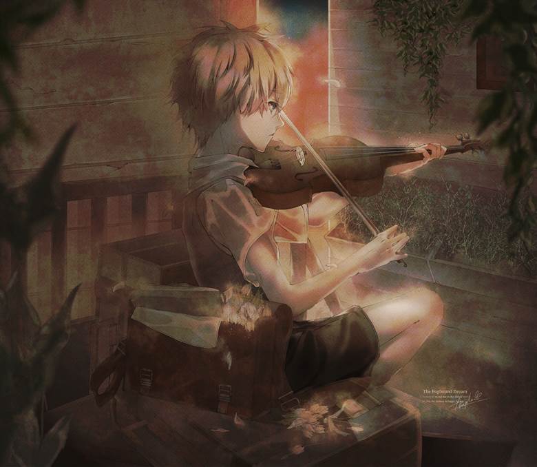 af02 : galanthus|as.N的小提琴P站插画图片
