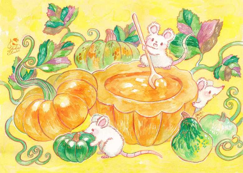 万圣节必不可少的南瓜美食插画图片