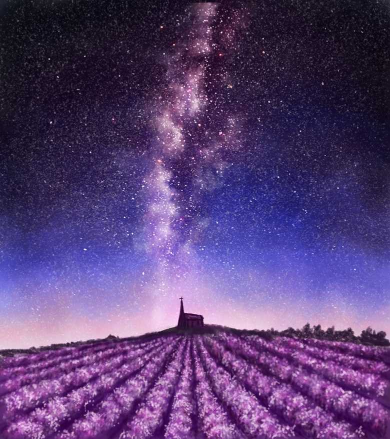 Lavender|jw的银河星空P站插画图片