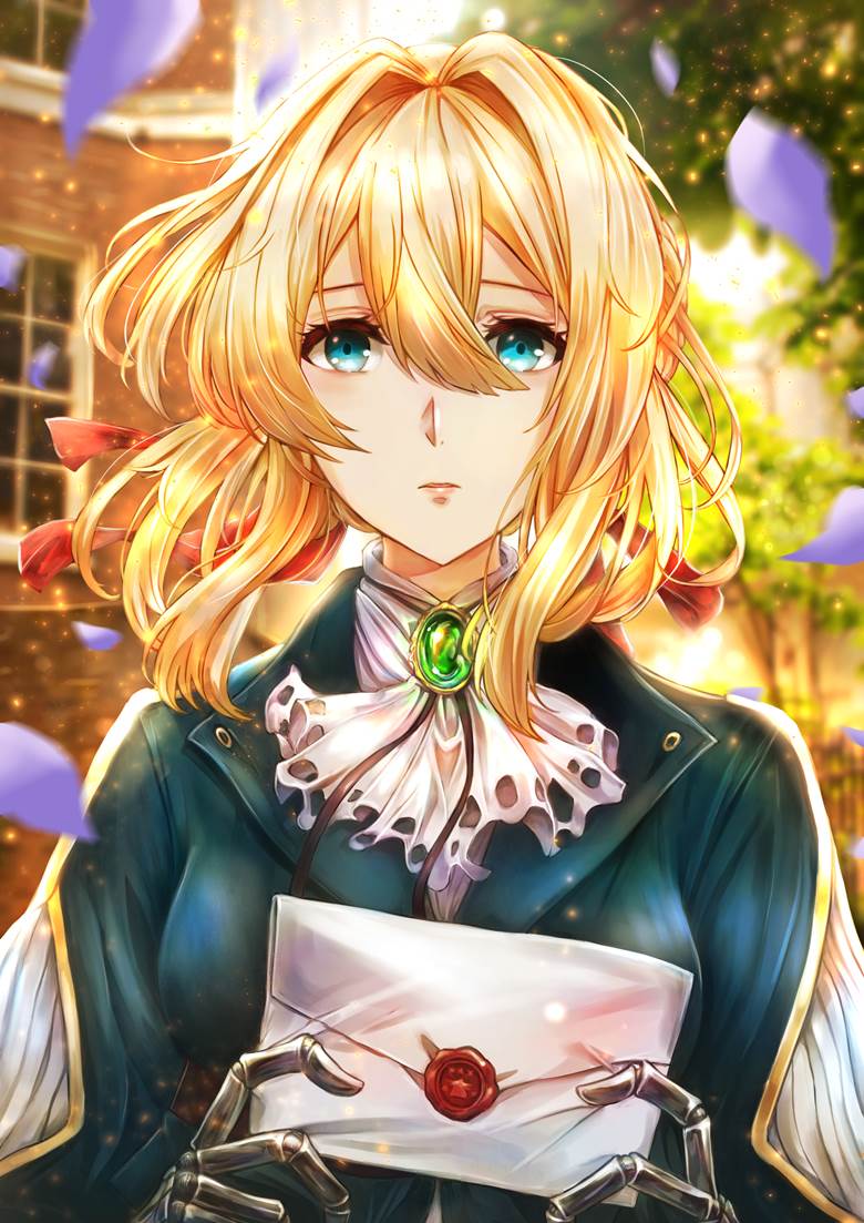 紫罗兰永恒花园, 金发, 女孩子, letter, 薇尔莉特·伊芙加登