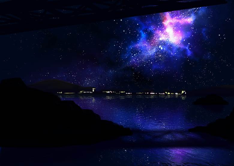 夜の船旅|natsuyu的夜景星空插画图片