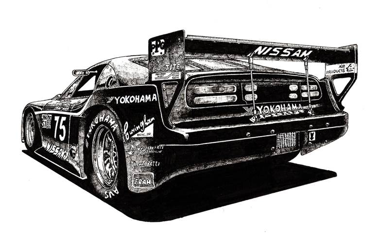 IMSA 300ZX GTS1＃75|つむじ曲がり的汽车插画图片
