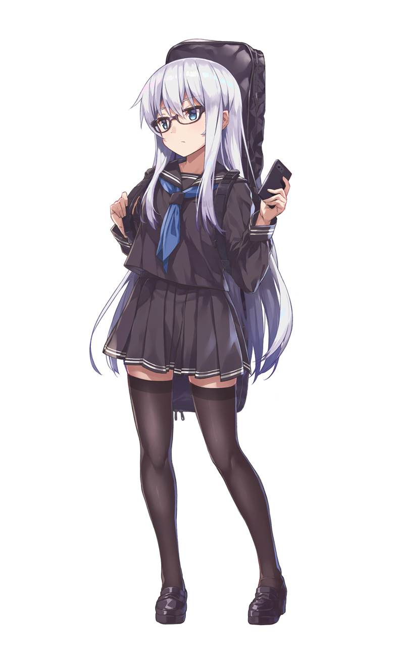 黒セーラー|那乃倶ている的水手服插画图片 | bobopic