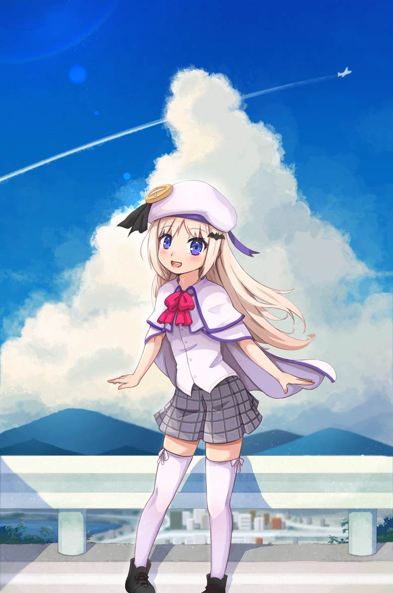 能美·库特莉亚芙卡, contrail, 夏日天空