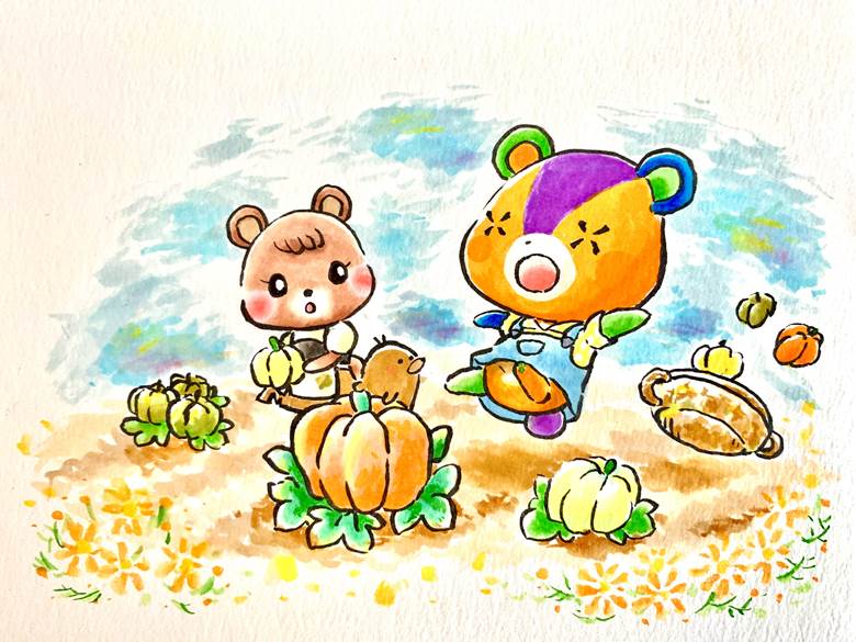 sketchbook, 手绘, copic马克笔, 动物之森系列, 集合！动物森友会！, 动森