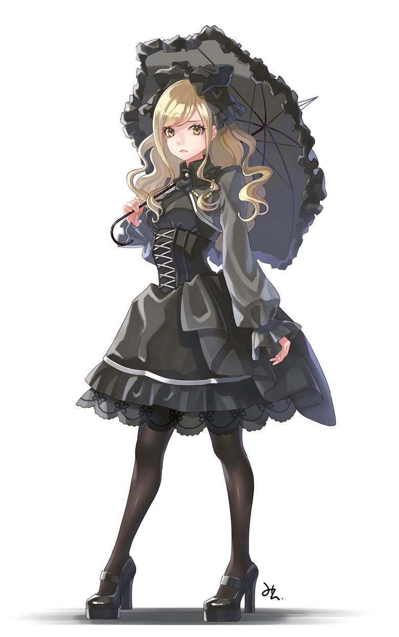 哥特萝莉, 伞, 黑, 丝袜