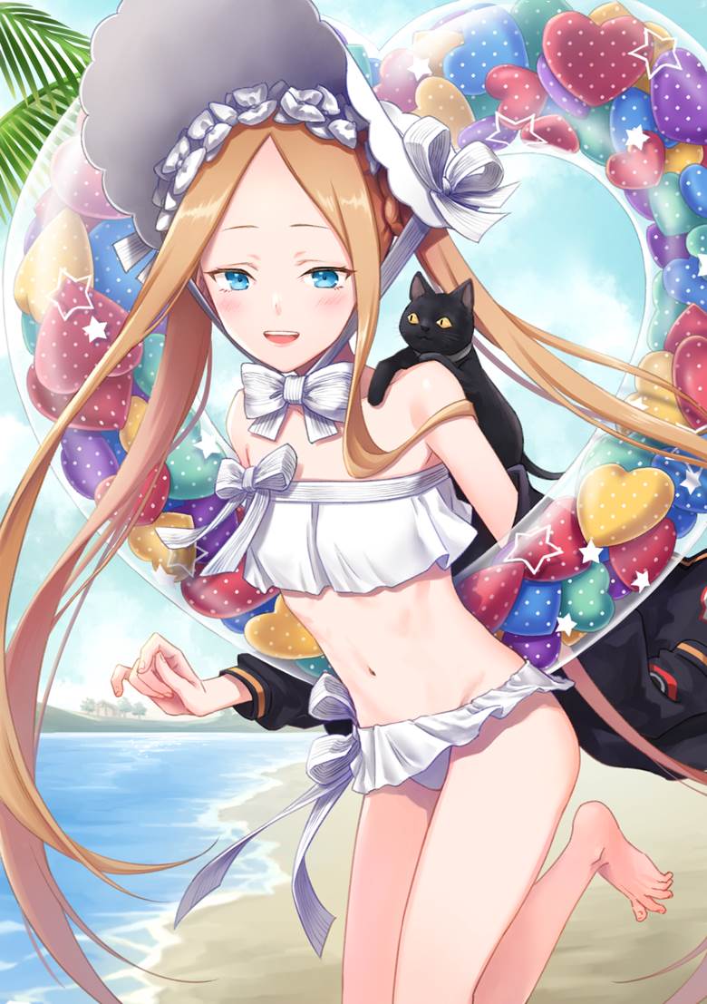 Abigail Williams (Fate), Abigail Williams, Abigail Williams (swimsuit), cat and girl, Fate/Grand Order 500+ bookmarks