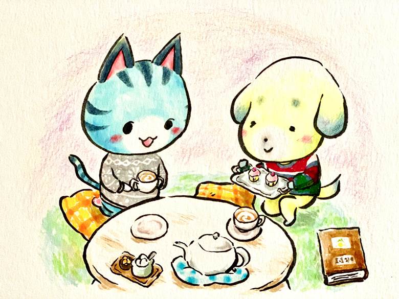 sketchbook, copic, analog illustration, animal crossing, Animal Crossing: New Horizons, Animal Crossing: New Horizons, Lolly (Animal Crossing)