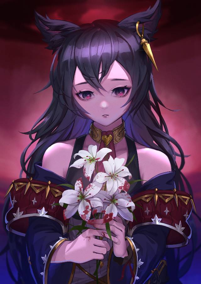 Granblue Fantasy, Granblue Fantasy, nier, Nier (Granblue), animal ears, lily