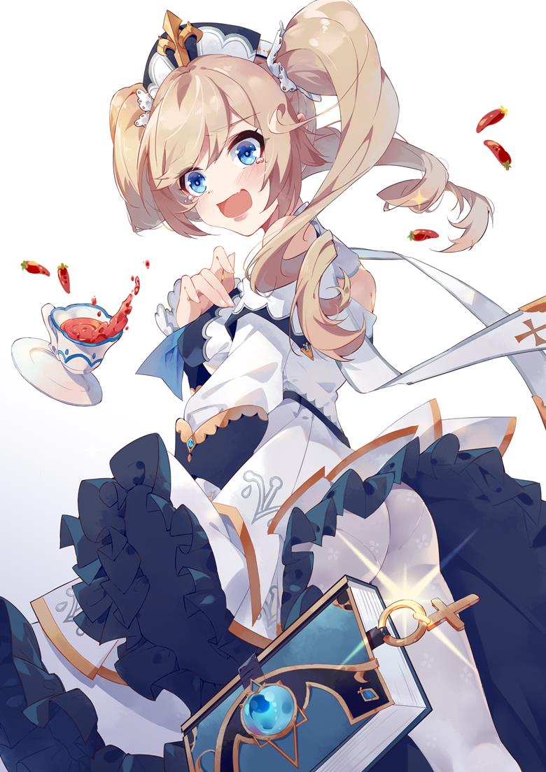 Genshin Impact, Barbara, 白裤袜, 穿透丝袜的内裤, 芭芭拉（原神）, original tag for fanmade works, 原神5000收藏