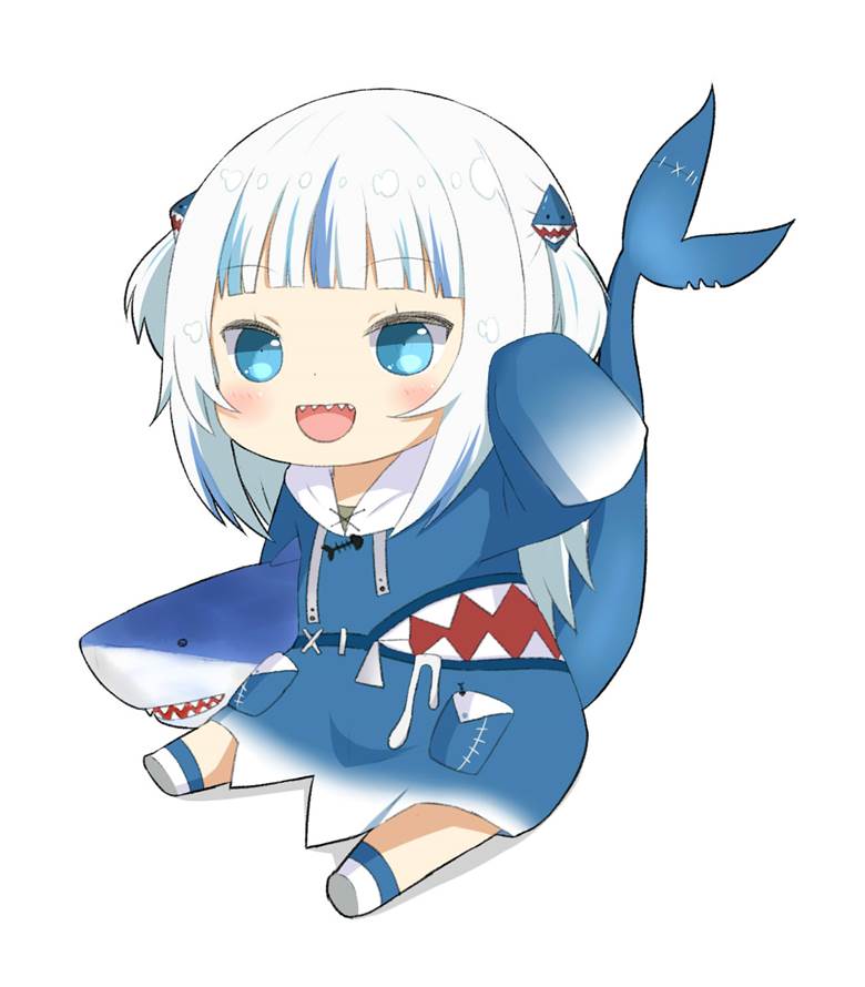 Q版, 噶呜·古拉, 虚拟youtuber, Hololive, 鸭子坐