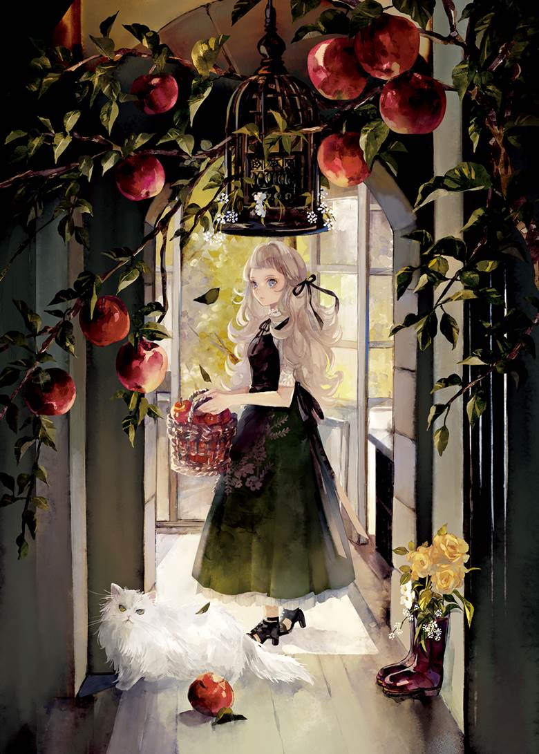 Poison apple|庭春树的背心裙少女插画图片