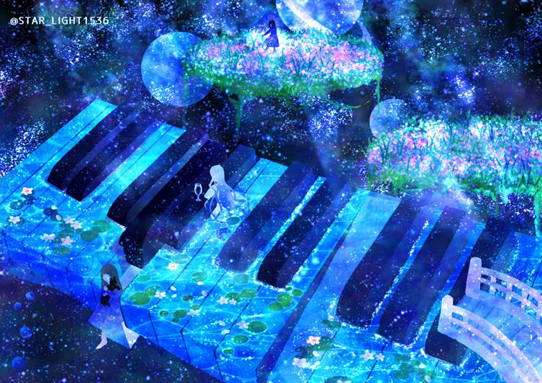 奏でる梦|惑星ハーブティリクエスト募集的弹钢琴pixiv插画图片