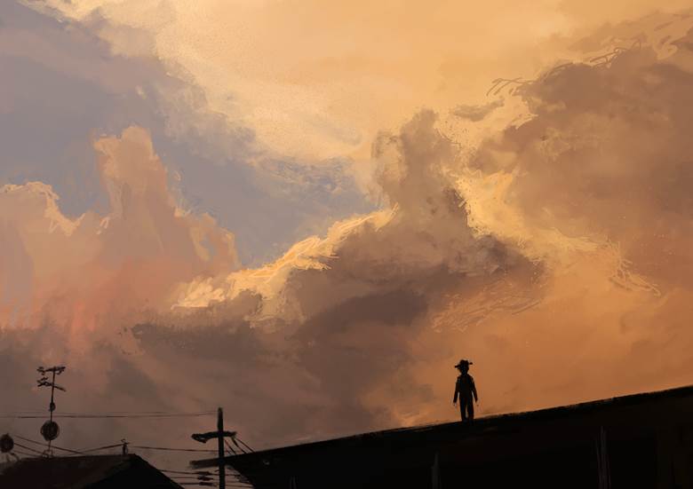 夕云|うみゆかり的Pixiv风景壁纸插画图片
