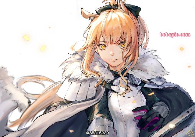 一张披风,斗篷,瑕光,明日方舟,小女孩绘画图片