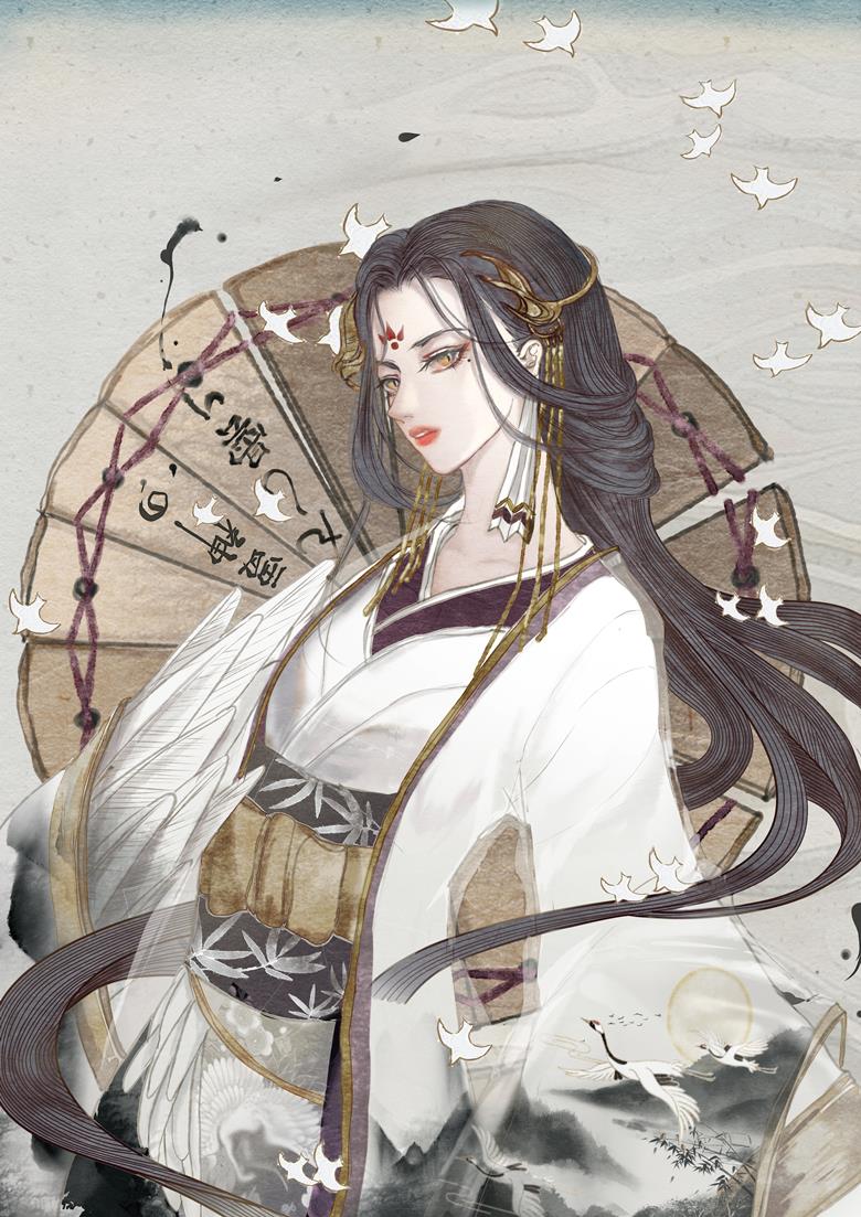 待宵姑获鸟guilu的阴阳师插画图片