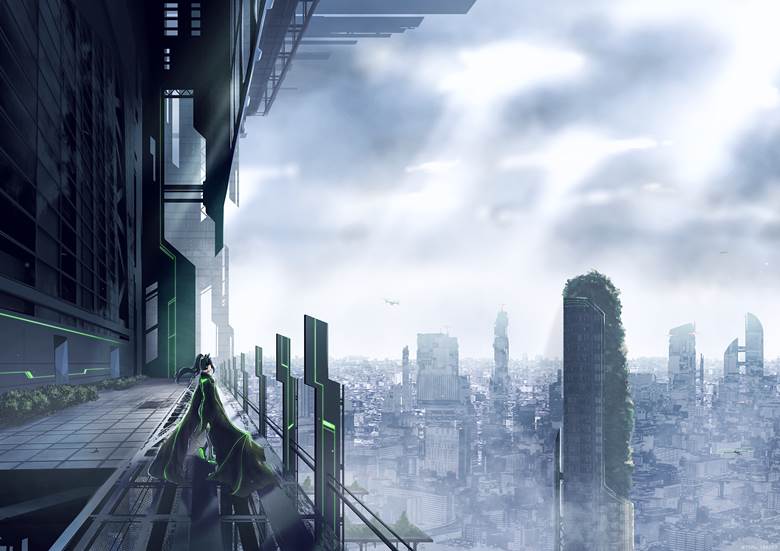 bat, city, near future, background, scenery, creation, original, scenery 500+ bookmarks