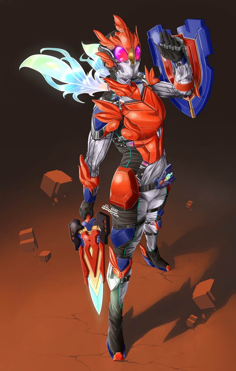 Kamen Rider Kiara|afterBRNR的假面骑士插画图片