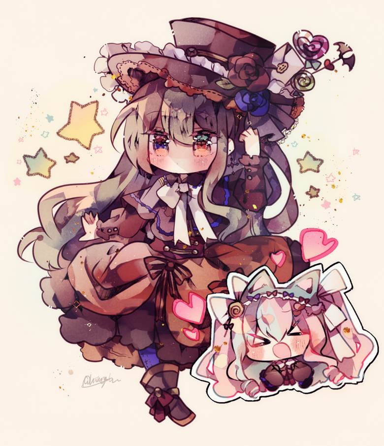 原创, 数码, 万圣节, lolita, Q版, 哥特萝莉, 异色瞳, 女孩子, 可爱, Original 500+ bookmarks