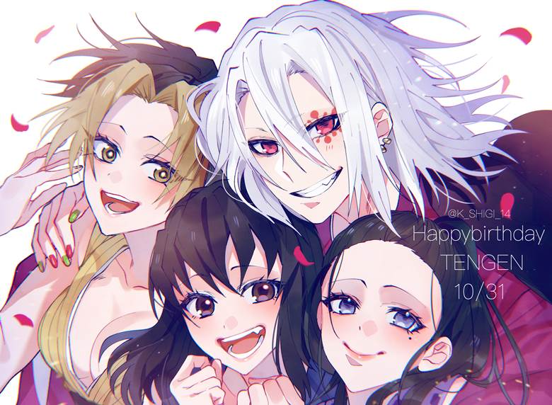鬼灭之刃, Tengen Uzui, Tengen Uzui/Uzui's Wifes, 宇髓夫妇, Demon Slayer: Kimetsu no Yaiba 1000+ bookmarks