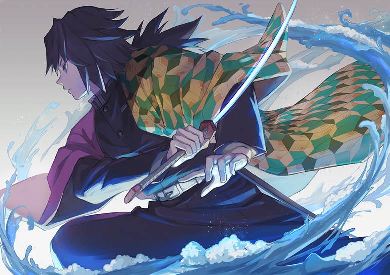 鬼灭之刃, 富冈义勇, cool, Demon Slayer: Kimetsu no Yaiba 1000+ bookmarks, 富冈义勇