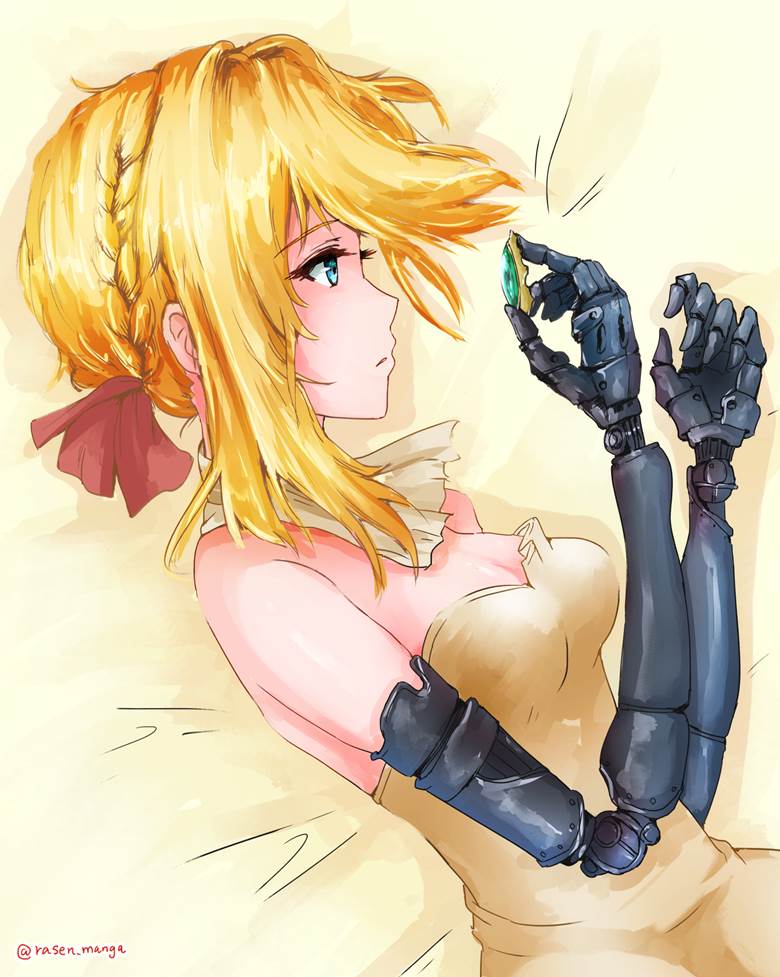 金发, artificial arm, Violet, 薇尔莉特·伊芙加登, 紫罗兰永恒花园, 金发碧眼, 紫罗兰永恒花园 100收藏