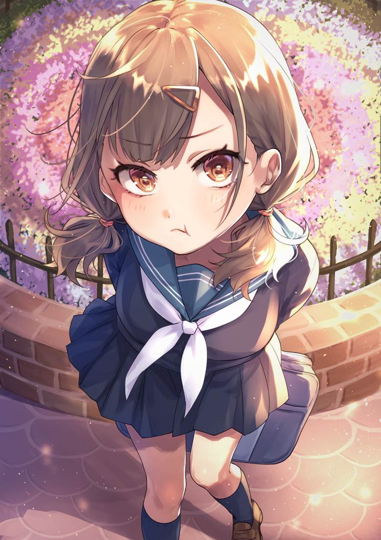 原创, 女孩子, 水手服, 辫子, 黑色水手服