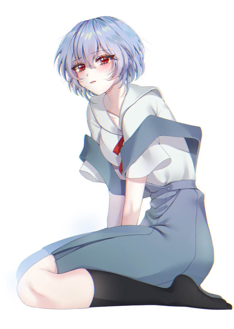 绫波レイran的新世纪福音战士eva插画图片