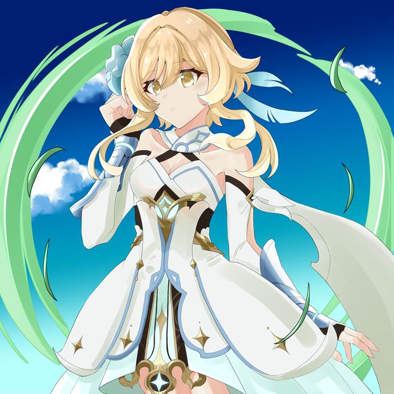 Genshin Impact, Lumine (Genshin Impact), girl, firefly