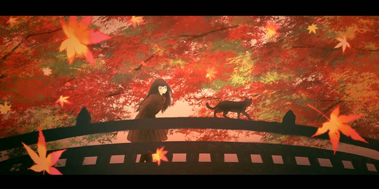秋色 しゅうしょく|星乃みずき的秋天红叶插画图片