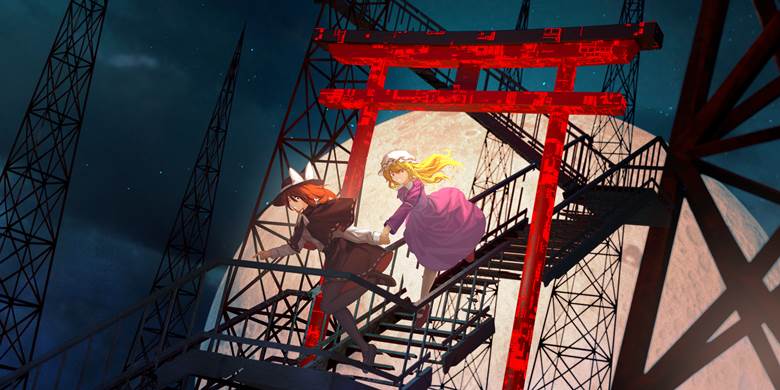 Touhou, Touhou Project, Renko Usami, Maribel Hearn, Secret Sealing Club, stairs, Torii, Touhou Project 1000+ bookmarks