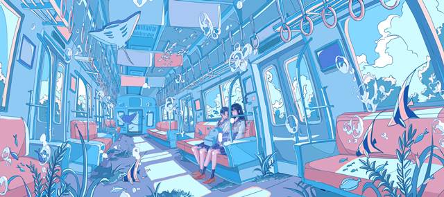 原创, 原创, 风景, 女孩子, 电车, 电车内, 风景10000收藏, 原创10000users加入书籤