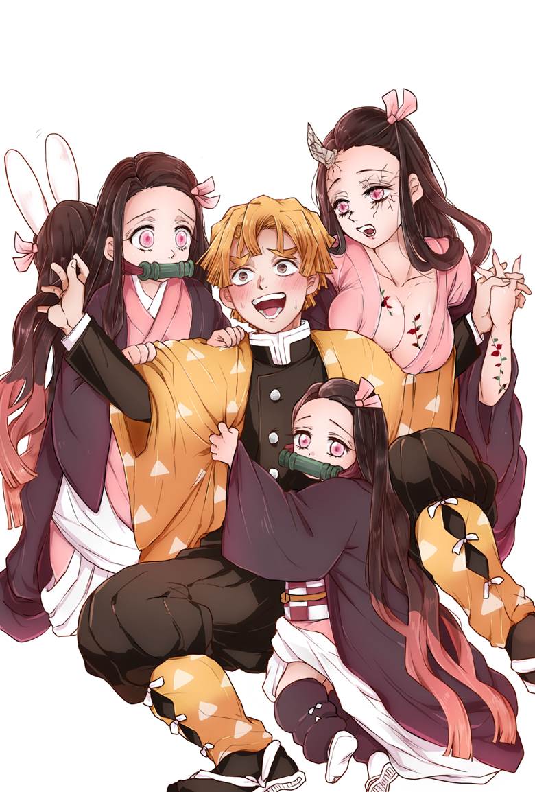 Zenitsu/Nezuko, Zenitsu/Nezuko, 灶门祢豆子, Zenitsu Agatsuma, 鬼灭之刃, Demon Slayer 500+ bookmarks