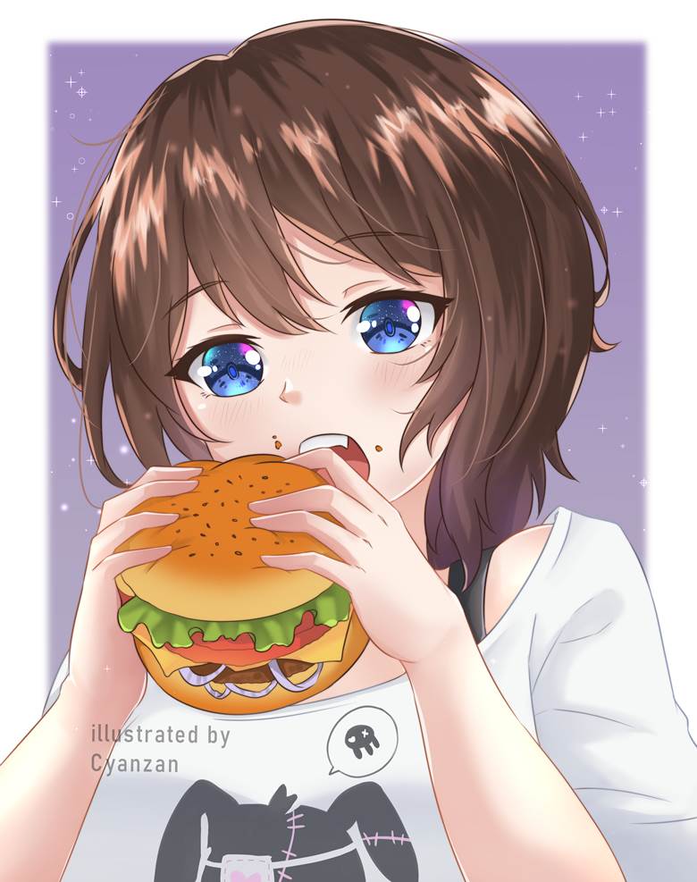 Commission|cyanzan的汉堡包美食插画图片