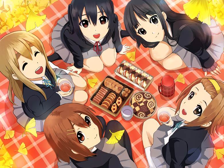 After-School Tea Time, k-on, yui hirasawa, mio akiyama, ritsu tainaka, Tsumugi Kotobuki, azusa nakano