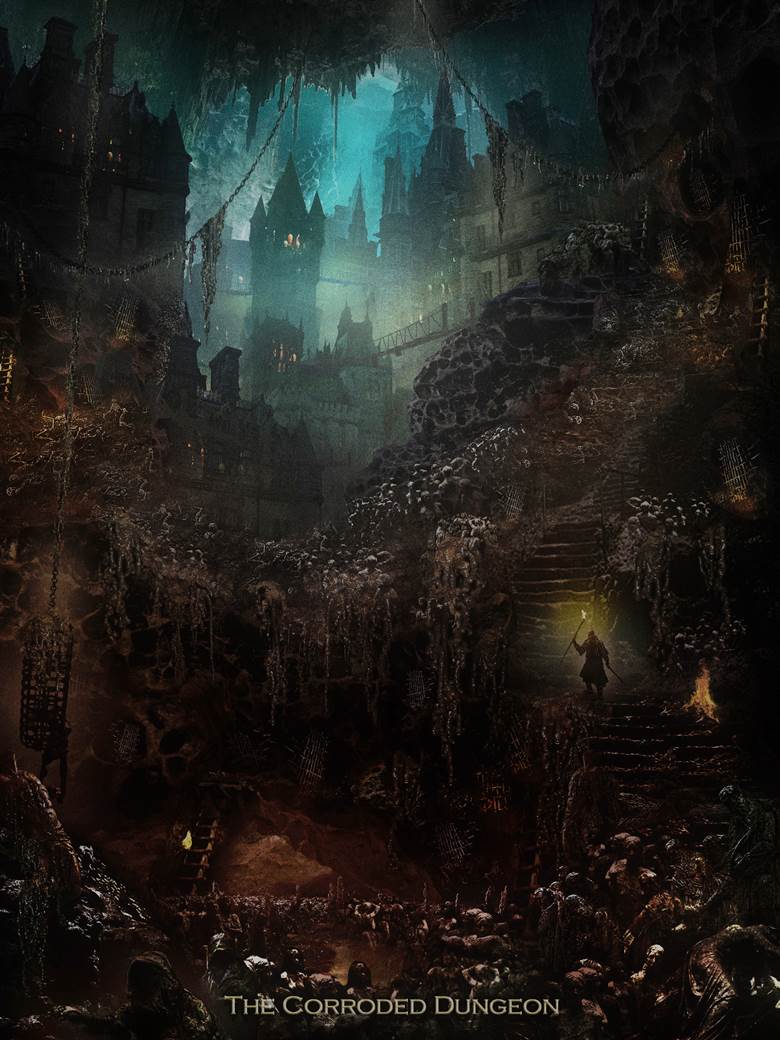 The Corroded Dungeon腐食の地下牢狱|gehn（ゲーン）的pixiv奇幻风景插画图片