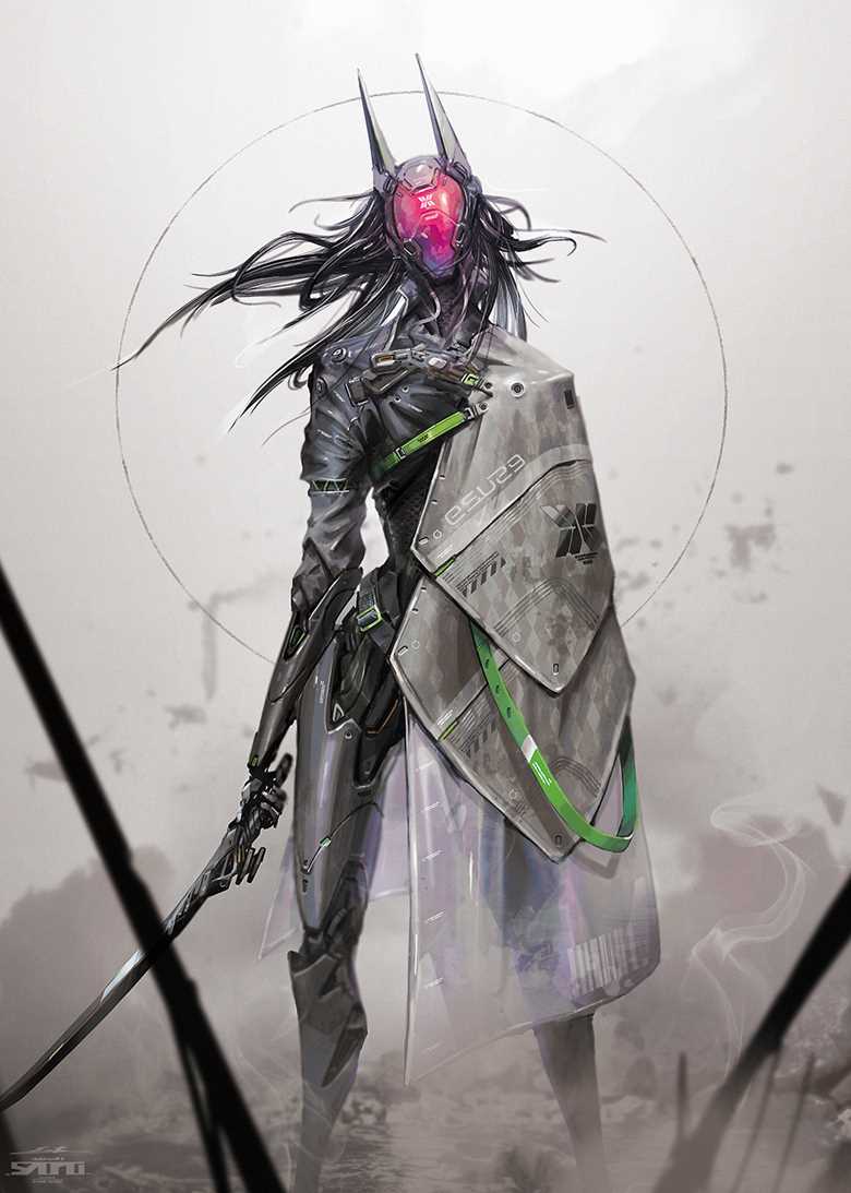 mecha, matte painting, this is lovely, cyberpunk, original 3000+ bookmarks