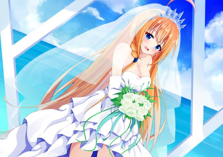 Princess Connect! Re:Dive, Princess Connect! Re:Dive, girl, Pecorine, wedding dress, bride, Princess Connect! 1000+ bookmarks