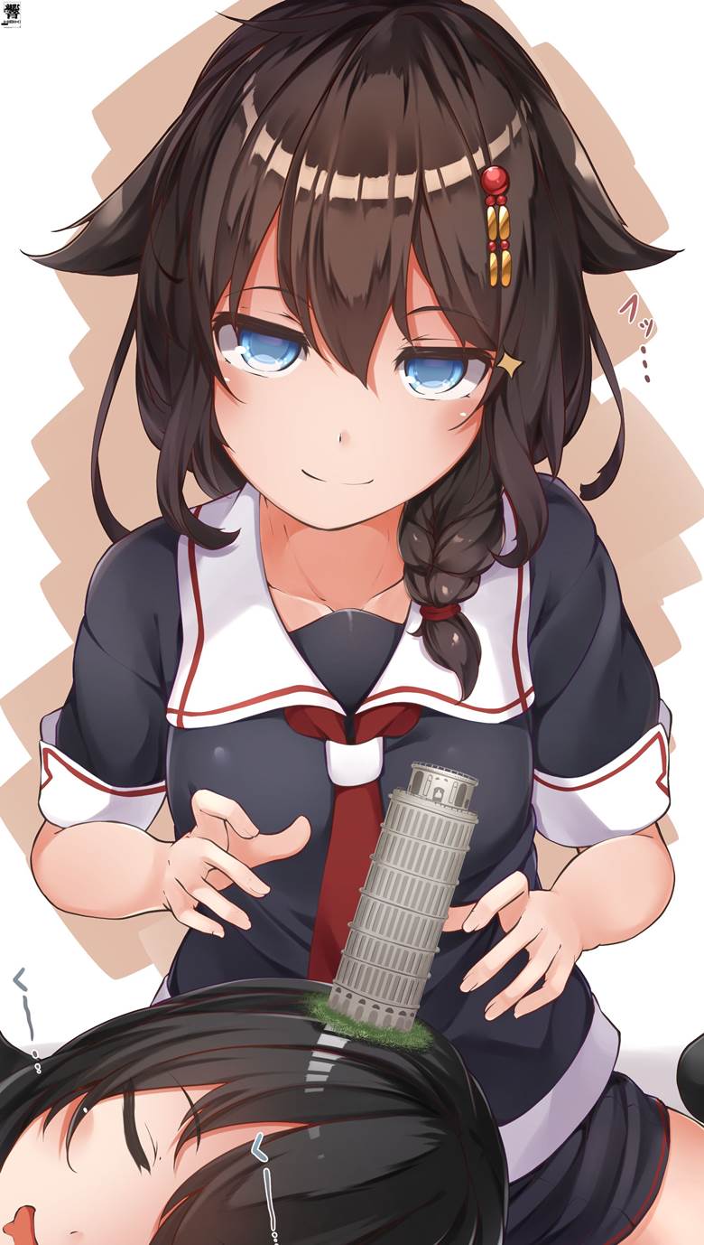 Kantai Collection, Kancolle, Shigure, Shigure (Kantai Collection), Leaning Tower of Pisa, how did it end up like this?, Yamashiro, Kantai Collection 1000+ bookmarks