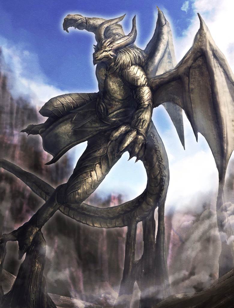 石化した竜人|ロブジャ的奇幻怪物插画图片